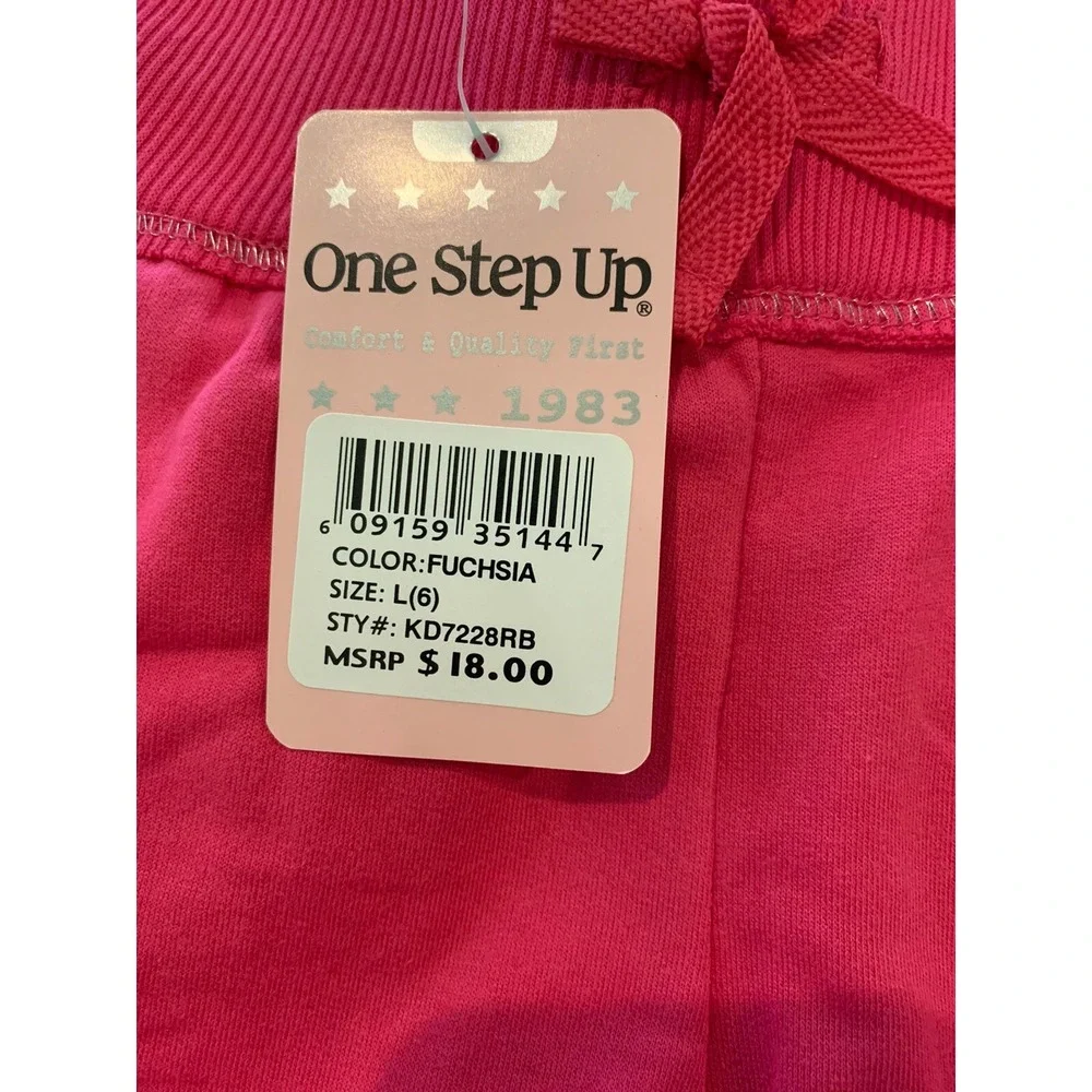 One Step Up Girls Sweatpants 6 New with Tags Love Pink Bling Sparkle Comfy Cute